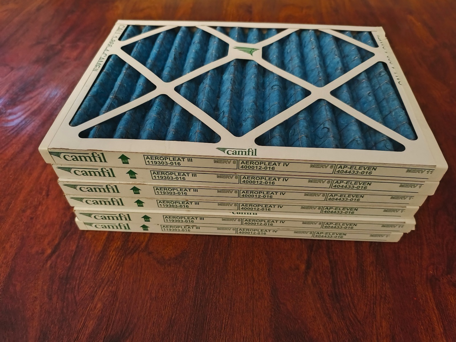 16x12x1 Camfil Aeropleat III Air Filter MERV-8 Pack of 6 16x12x1 Camfil Aeropleat III Air Filter MERV-8 Pack of 6