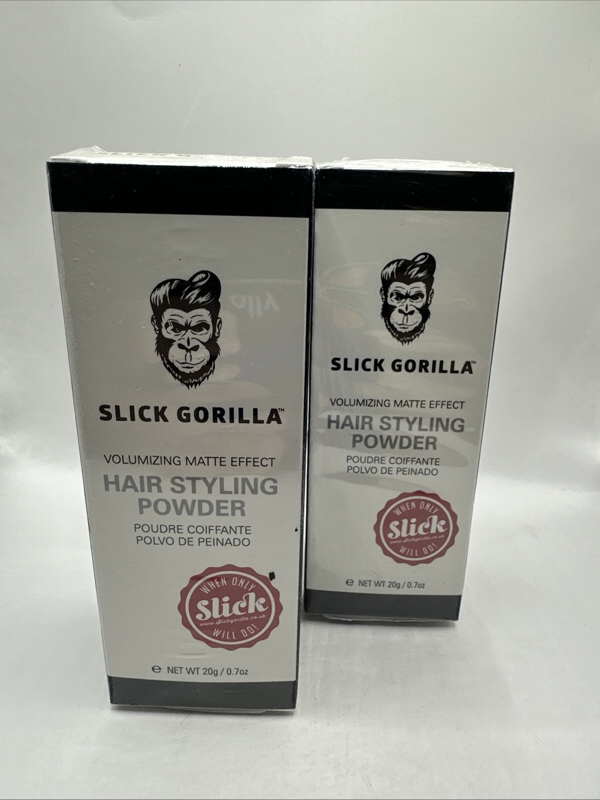 Slick Gorilla Hair Styling Powder (2PK) 0.7oz.each EXP 01/2028 NEW SEALED Slick Gorilla Hair Styling Powder (2PK) 0.7oz.each EXP 01/2028 NEW SEALED