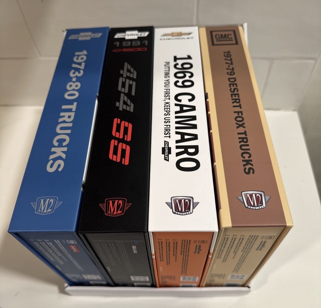 NEW M2 Machines 1:64 Shadow Box Complete Set lot of 4 with Sleeve 2026 NEW M2 Machines 1:64 Shadow Box Complete Set lot of 4 with Sleeve 2026