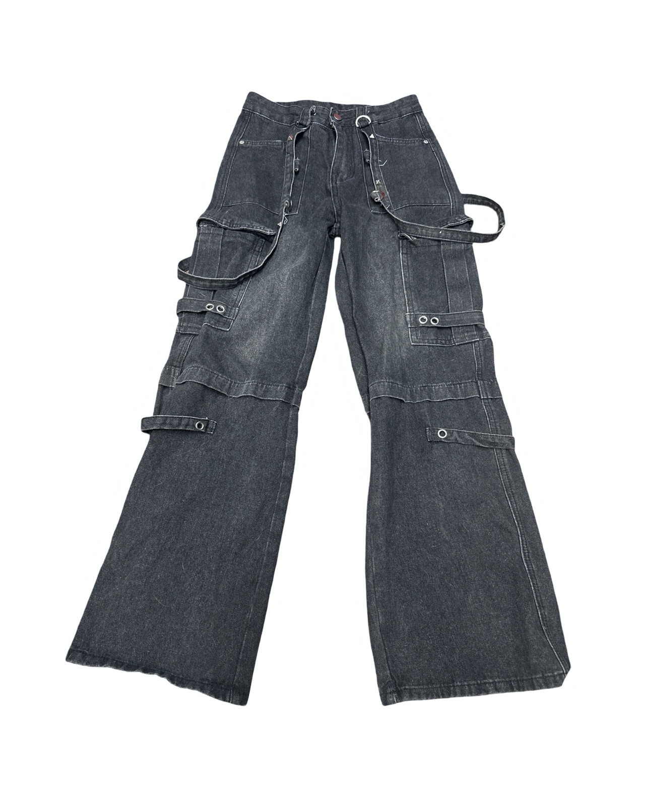 Romwe Women’s Black Goth Emo Tripp Rave Jeans Size 4 27 X 31 Romwe Women’s Black Goth Emo Tripp Rave Jeans Size 4 27 X 31