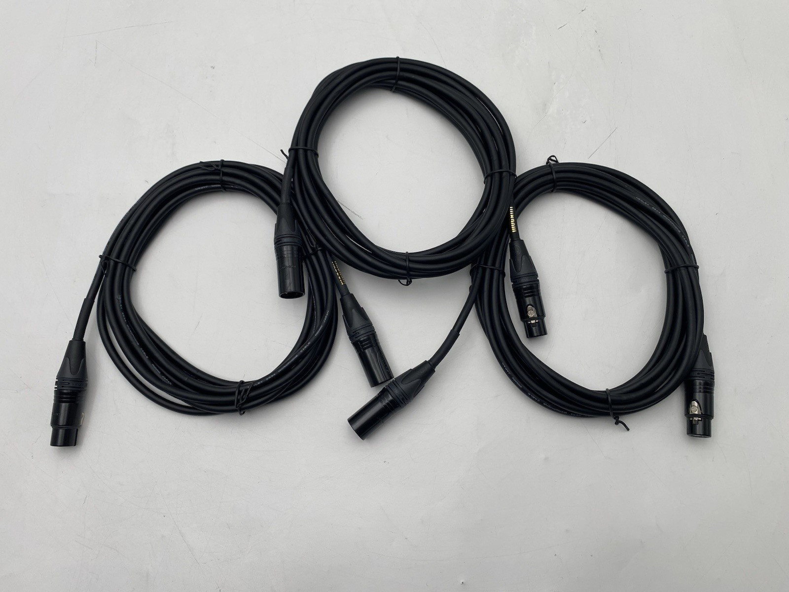 LOT OF 3 Mogami Gold XLR Microphone Studio Cable 15FT NEGLEX 2534