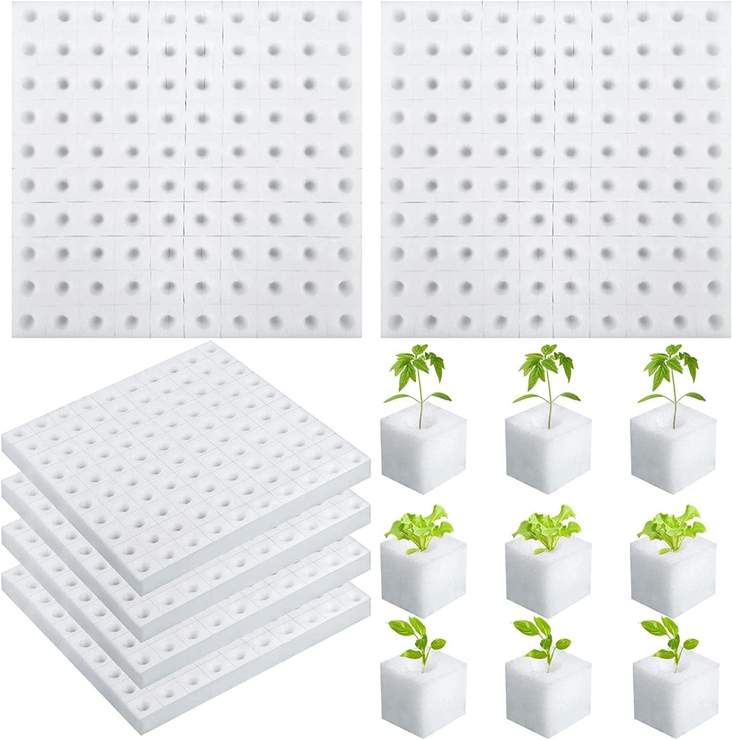 600 Pcs Hydroponic Sponges Planting Gardening Tool Soilless Cultivation Seedling 600 Pcs Hydroponic Sponges Planting Gardening Tool Soilless Cultivation Seedling