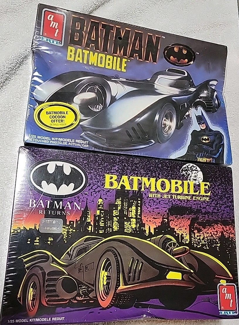 TWO (2) Batmobile AMT Ertl 6650 6877 Models - NEW Sealed Boxed Kits NIB PHOTOS