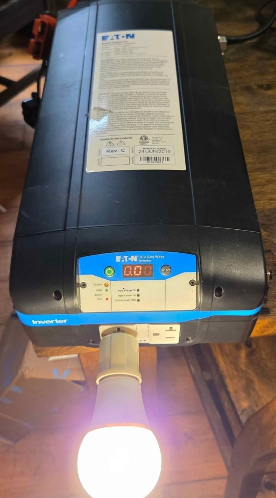 Used Eaton 1800W True Sine Wave Inverter - 12-110-1800EM