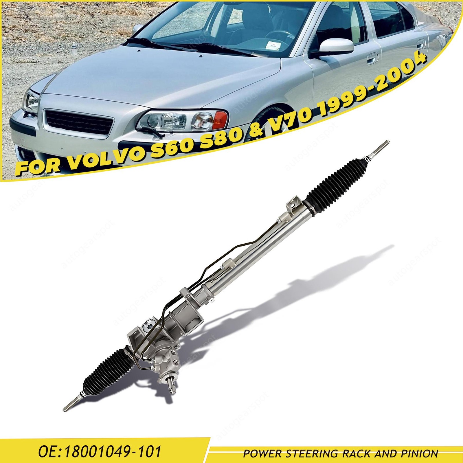 For Volvo S60 S80 V70 1999-2004 Power Steering Rack And Pinion 8601943 8603459