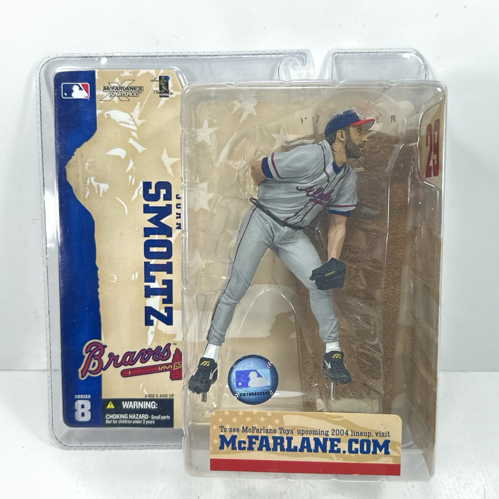 John Smoltz McFarlane Variant Grey Jersey Baseball Series 8 Braves - New/Sealed John Smoltz McFarlane Variant Grey Jersey Baseball Series 8 Braves - New/Sealed