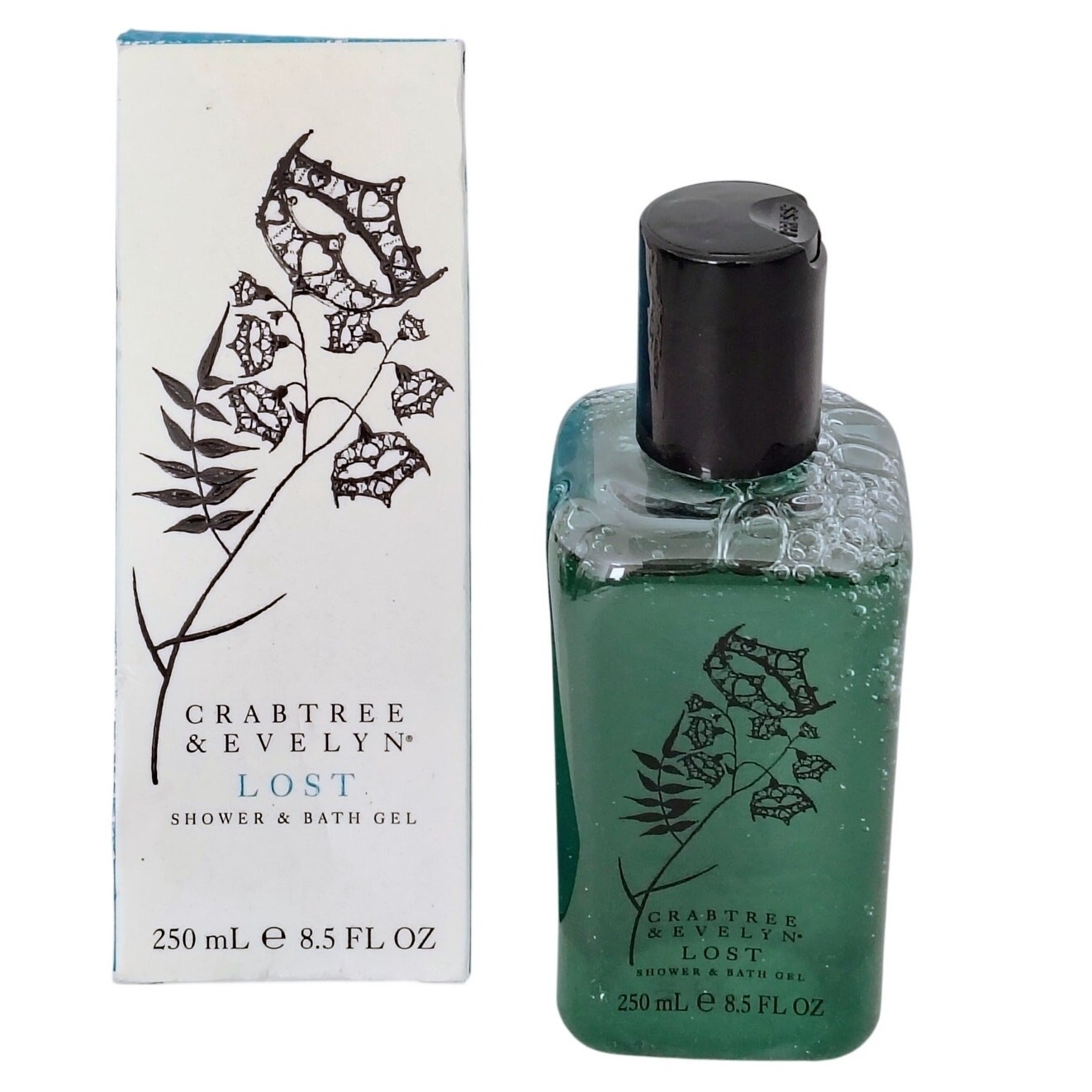 Crabtree & Evelyn Lost Shower & Bath Gel 8.5 oz. Green Square NEW RARE Crabtree & Evelyn Lost Shower & Bath Gel 8.5 oz. Green Square NEW RARE