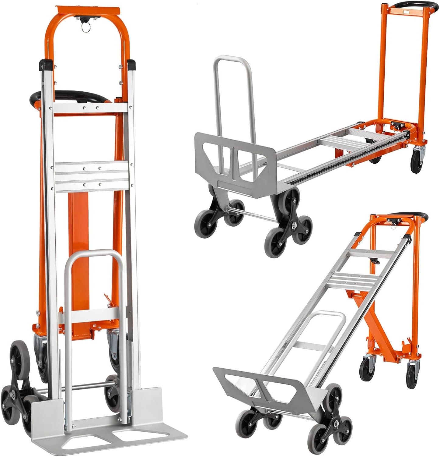4-in-1 Hand Truck Dolly Heavy Duty Convertible 1000 LBS Stair Climbing Cart