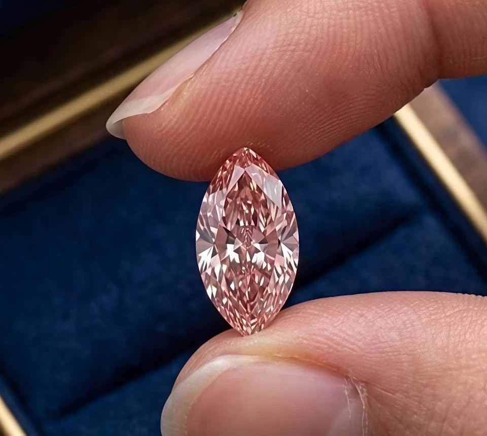 2Ct fancy pink color Marquise Cut VVS1 Diamond Premium Quality Loose Gemstone
