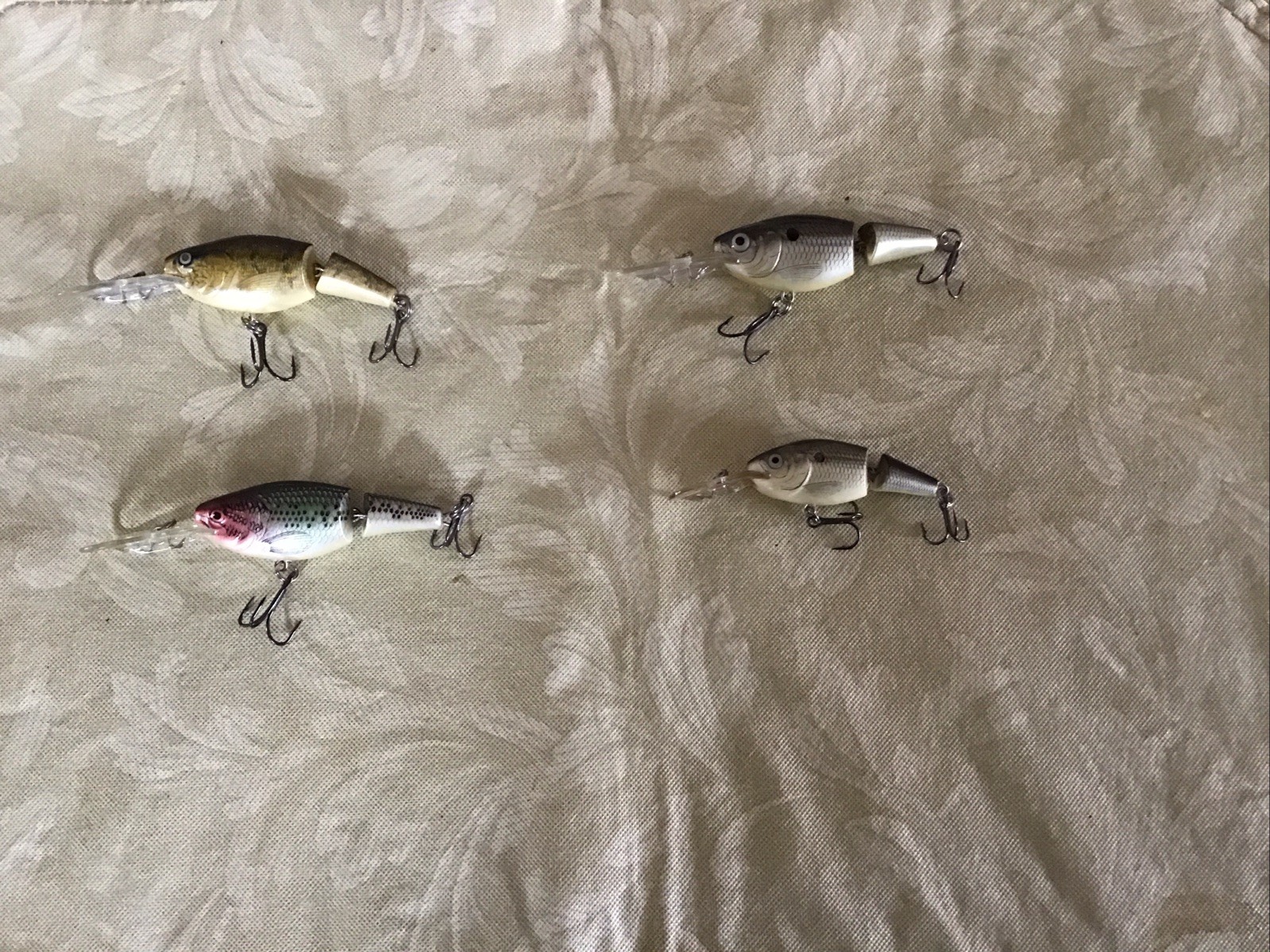 Rapala Jointed Shad Raps x 4 Two Sizes Unused Three 2 1/2\ Rapala Jointed Shad Raps x 4 Two Sizes Unused Three 2 1/2\