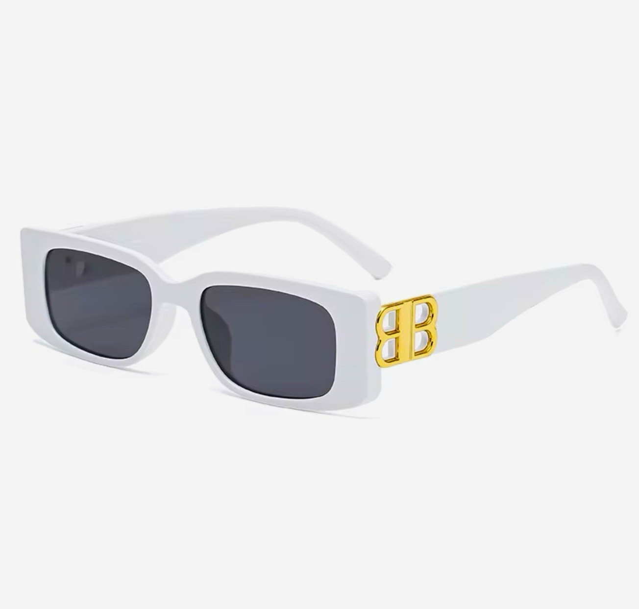 Balenciaga BB0095S Women’s Rectangle Sunglasses White Frame Gray Tinted UV400 Balenciaga BB0095S Women’s Rectangle Sunglasses White Frame Gray Tinted UV400