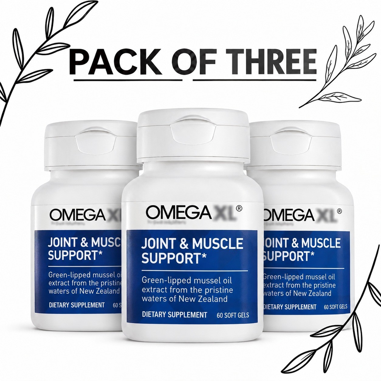 pack OF 3 Omega ×L 60ct [total 180]Joint & Muscle Support ( SALE END'S TONIGHT)