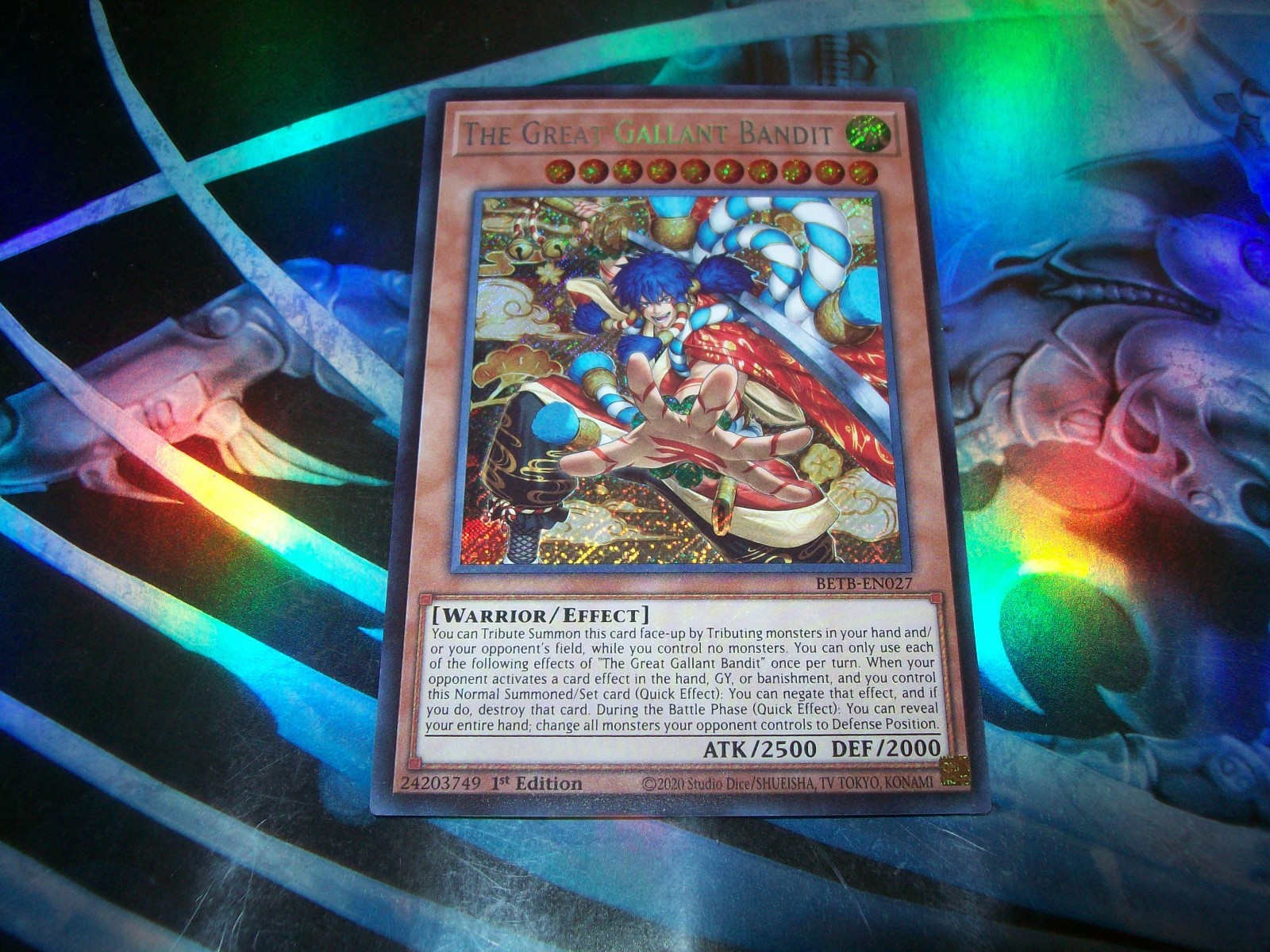 The Great Gallant Bandit 1st Edition Secret Rare BETB-EN027 Yu-Gi-Oh The Great Gallant Bandit 1st Edition Secret Rare BETB-EN027 Yu-Gi-Oh