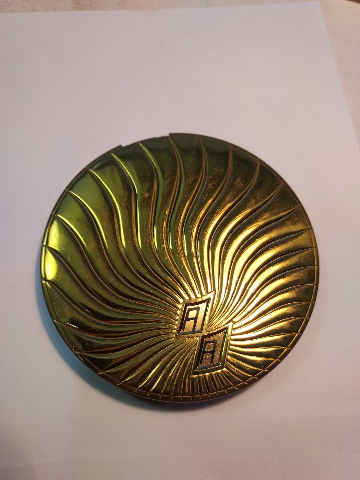 VTG ZELL FIFTH AVENUE Lady's Mirror Compact Case W/Custom U-Dial-n-Set Monogram VTG ZELL FIFTH AVENUE Lady's Mirror Compact Case W/Custom U-Dial-n-Set Monogram