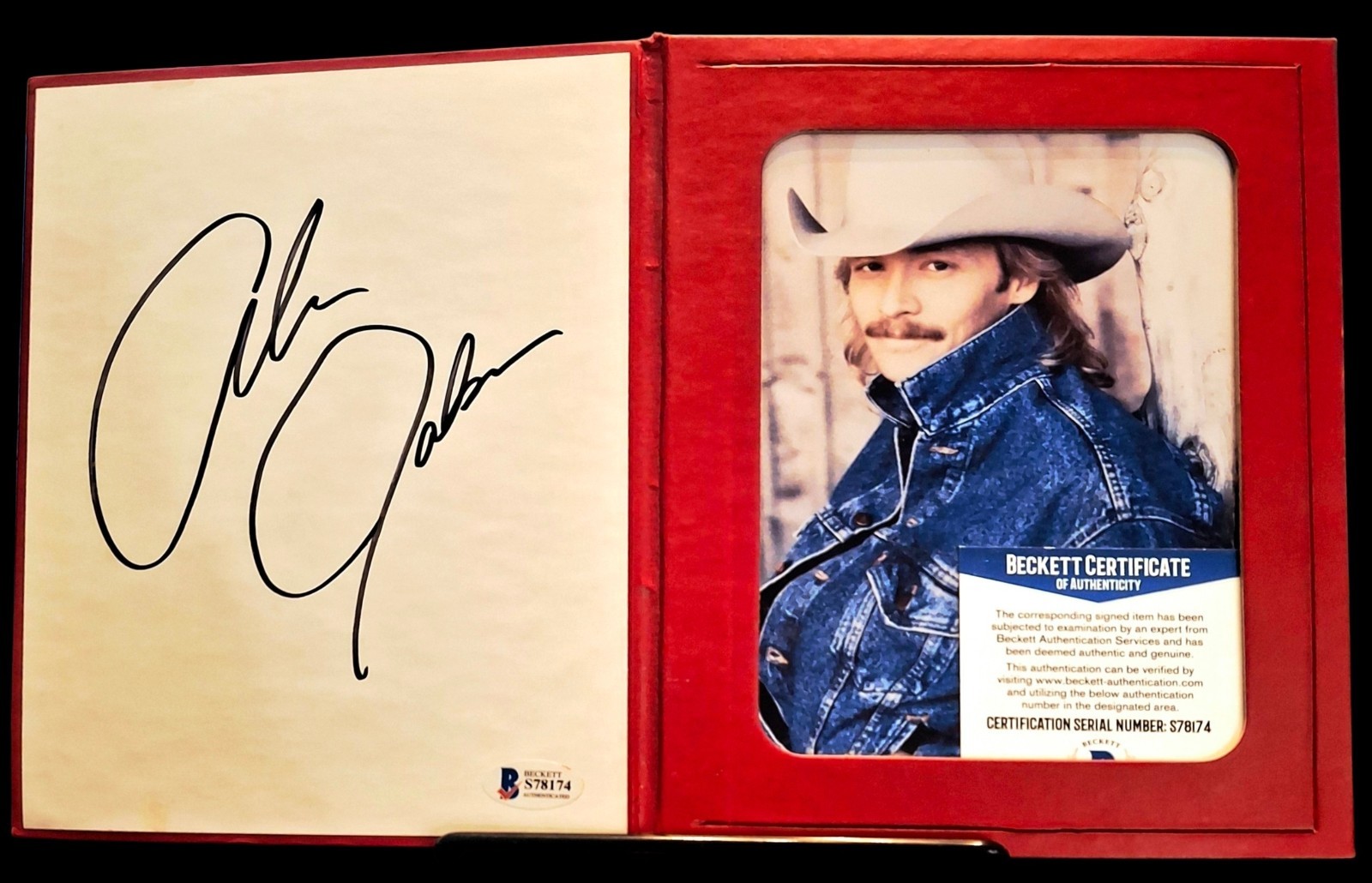 Alan Jackson Signed, Beckett Certified Photo Display