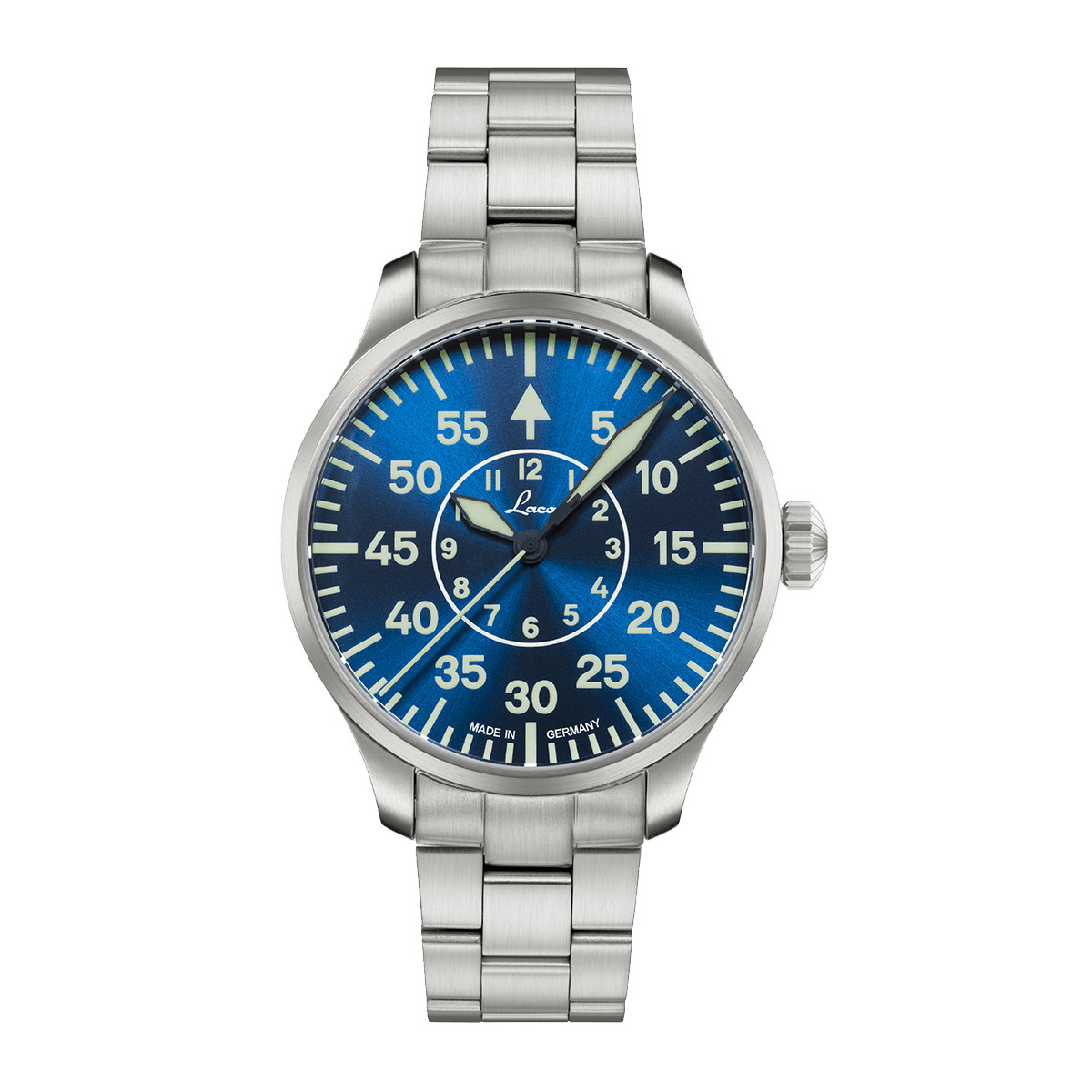Aachen Blaue Stunde 39 MB metal strap Blue Dial Wristwatch 862103.2.MB