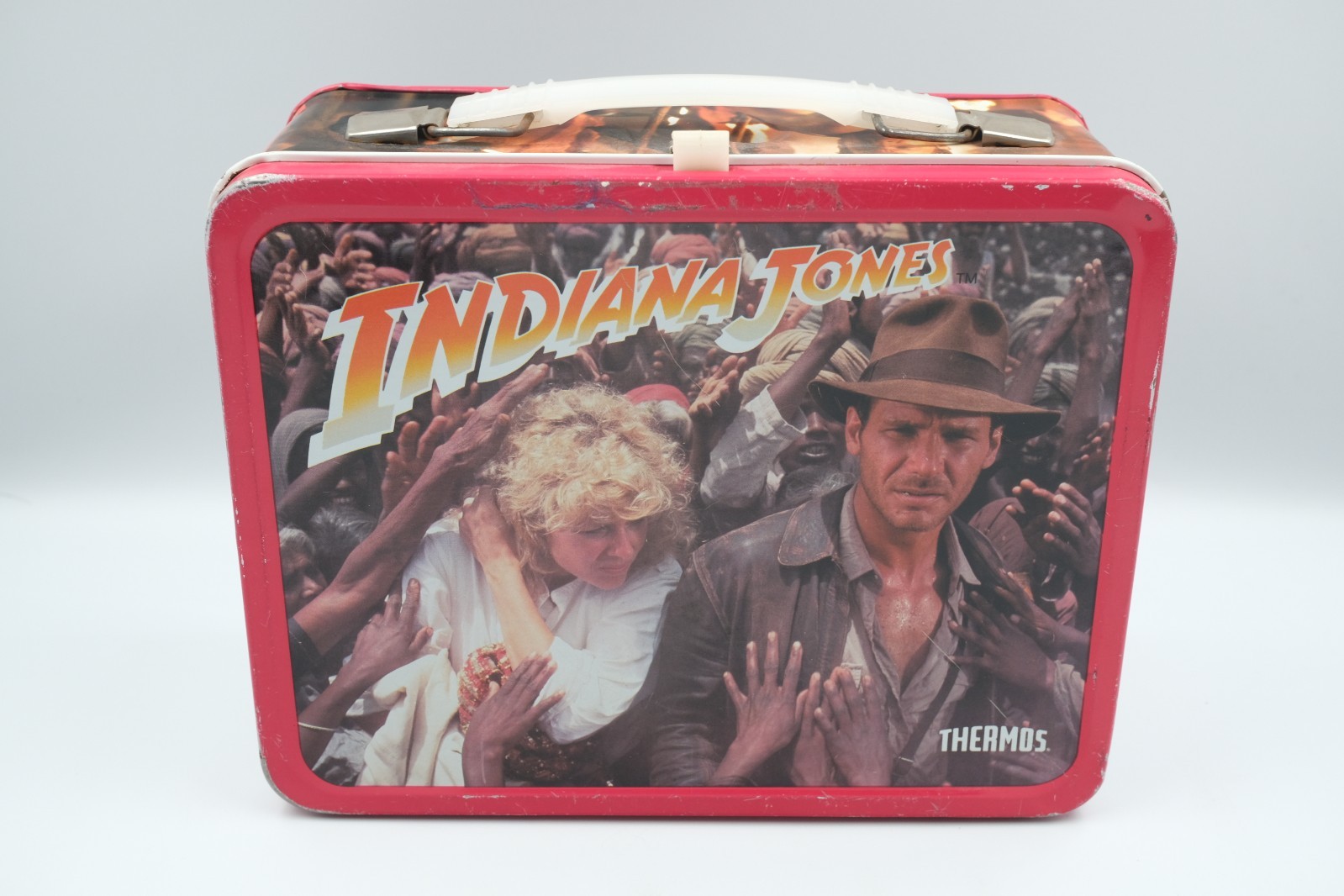Vintage 1984 Indiana Jones And The Temple Of Doom Metal Lunch Box - No Thermos Vintage 1984 Indiana Jones And The Temple Of Doom Metal Lunch Box - No Thermos