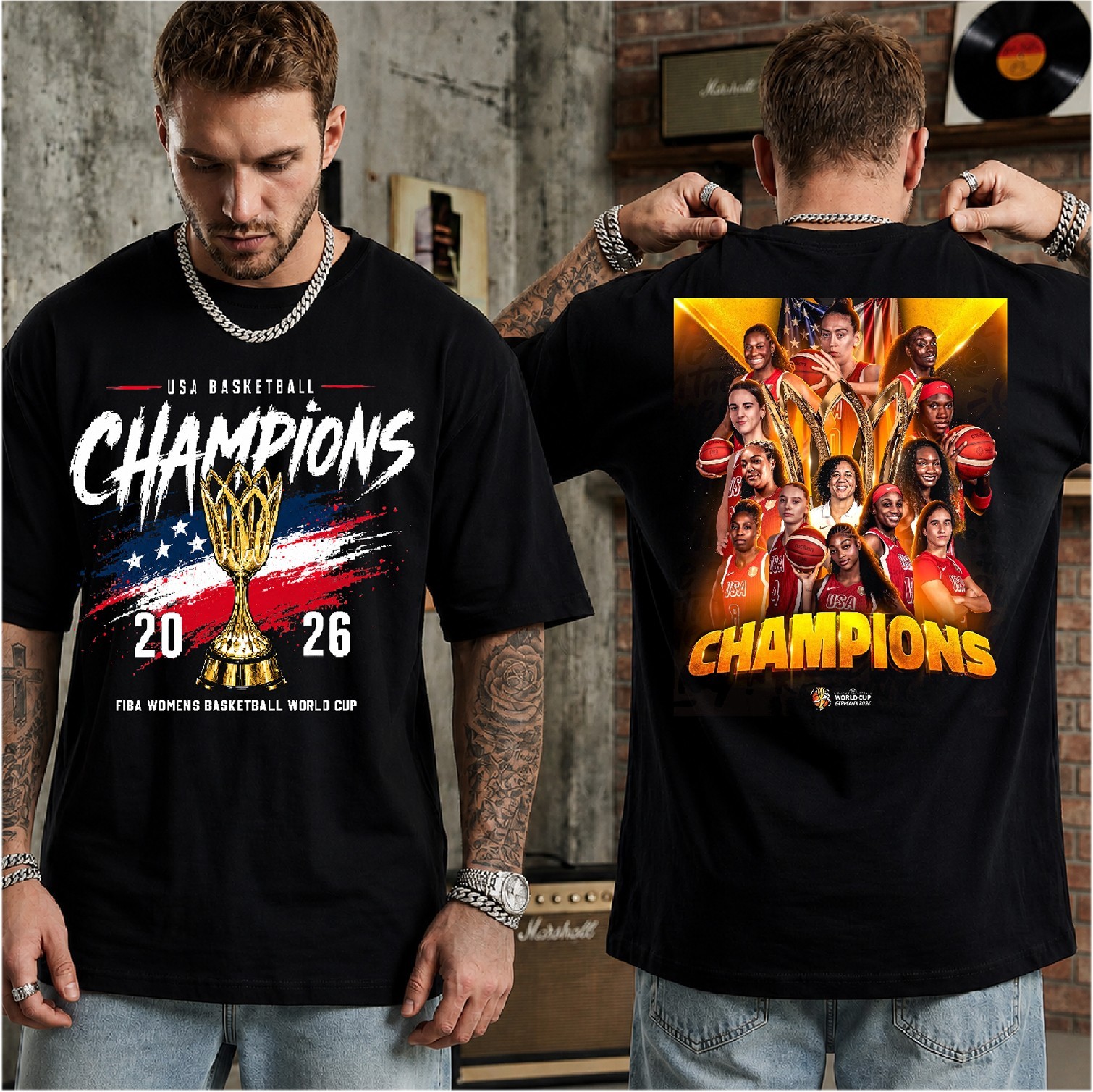 2026 FIBA Women’s Basketball World Cup Champions USA Basketball Tshirt 2026 FIBA Women’s Basketball World Cup Champions USA Basketball Tshirt