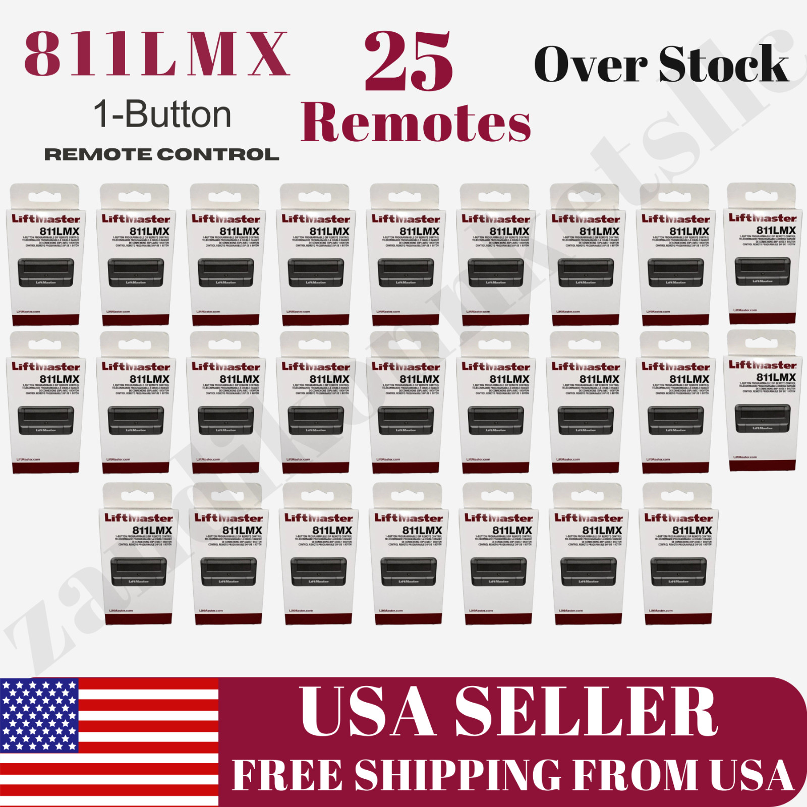 LiftMaster 811LMX Remote 25 Pack | Commercial Security+ 2.0 Gate & Door Opener