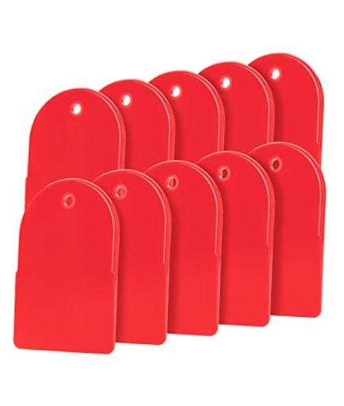 Bates Body Filler Spreader - 2.65 Inch, 10 Pack, Red Plastic, Epoxy Spreader