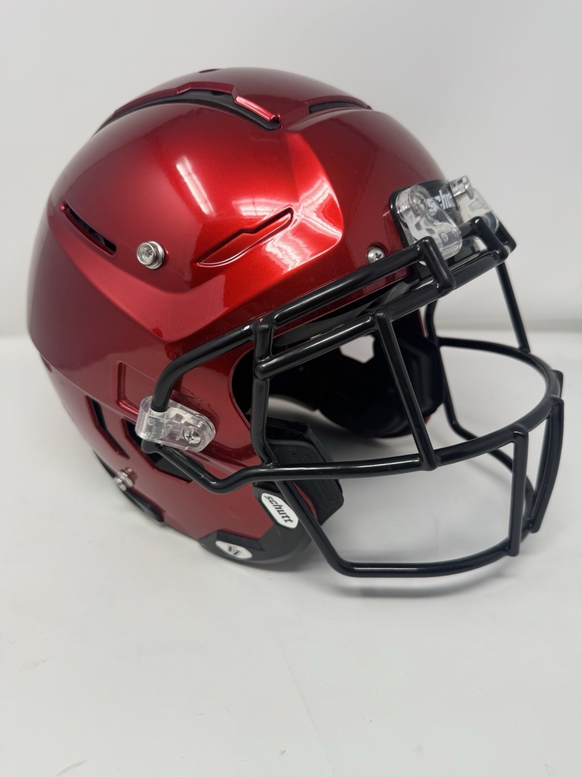 Schutt Adult F7 2.0 Football Red/Blk Helmet with Facemask, Medium