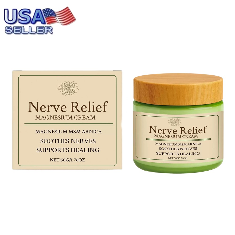 1/2/3/5PCS Total Relief Magnesium Cream, Nerve Relief Magnesium Cream USA~STOCK