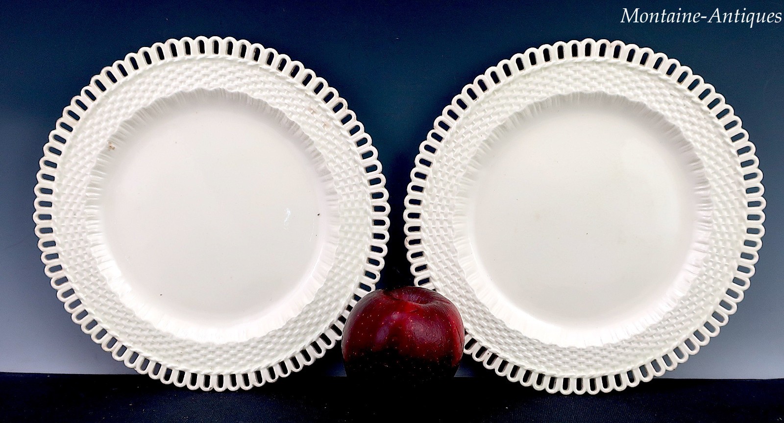 Pair of Georgian Creamware Plate circa 18th cent Pair of Georgian Creamware Plate circa 18th cent