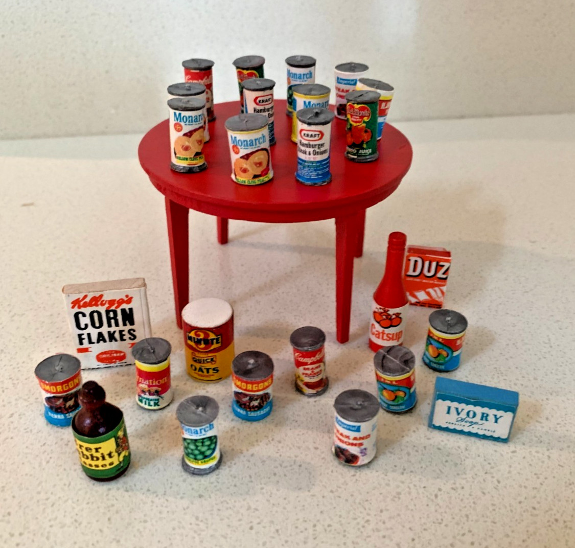 Vintage Dollhouse Miniature Food Compatible with Lundby (26 pieces) Vintage Dollhouse Miniature Food Compatible with Lundby (26 pieces)
