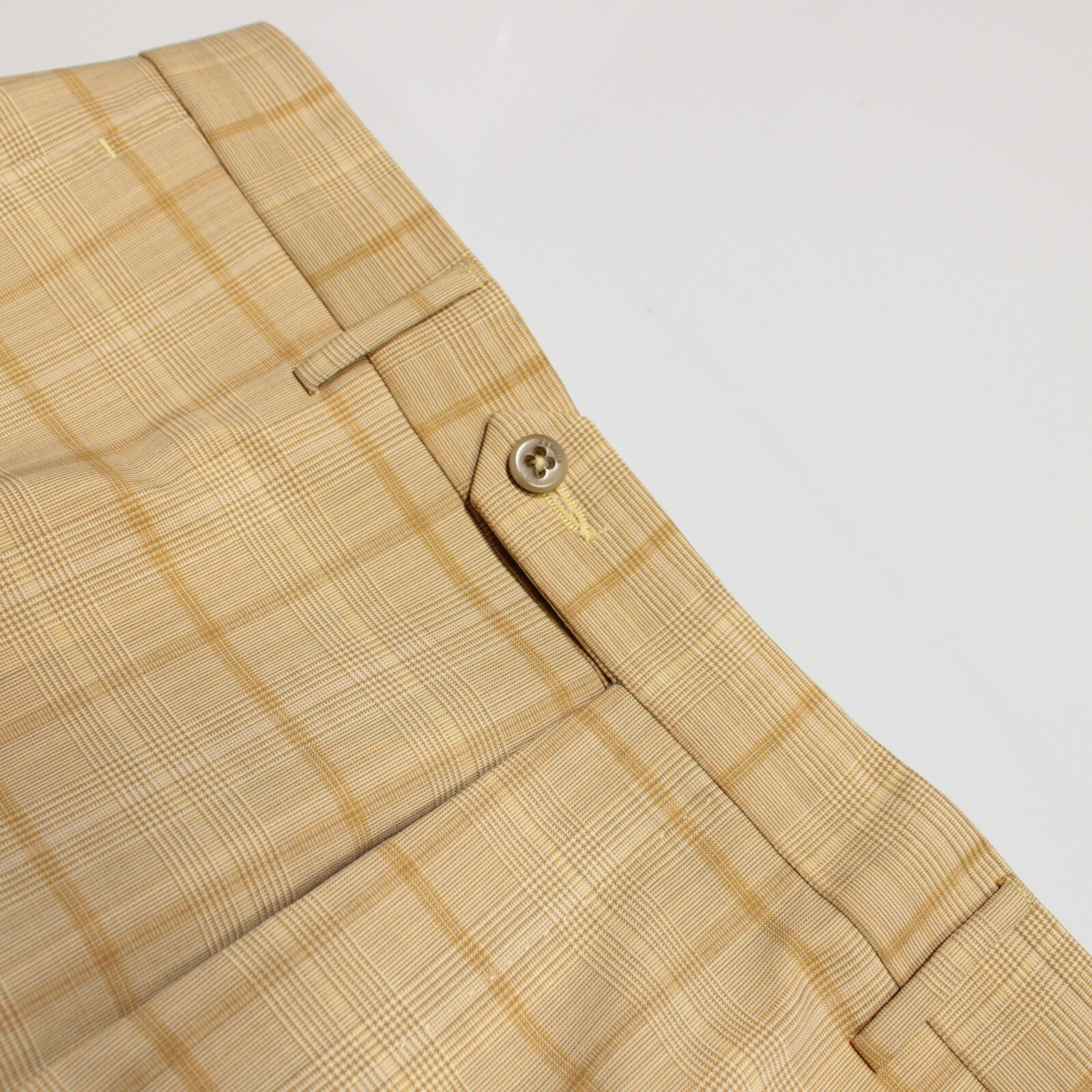 Zanella NWOT Noah 100% Wool Stretch Dress Pants Size 32 US In Yellow Plaid Zanella NWOT Noah 100% Wool Stretch Dress Pants Size 32 US In Yellow Plaid