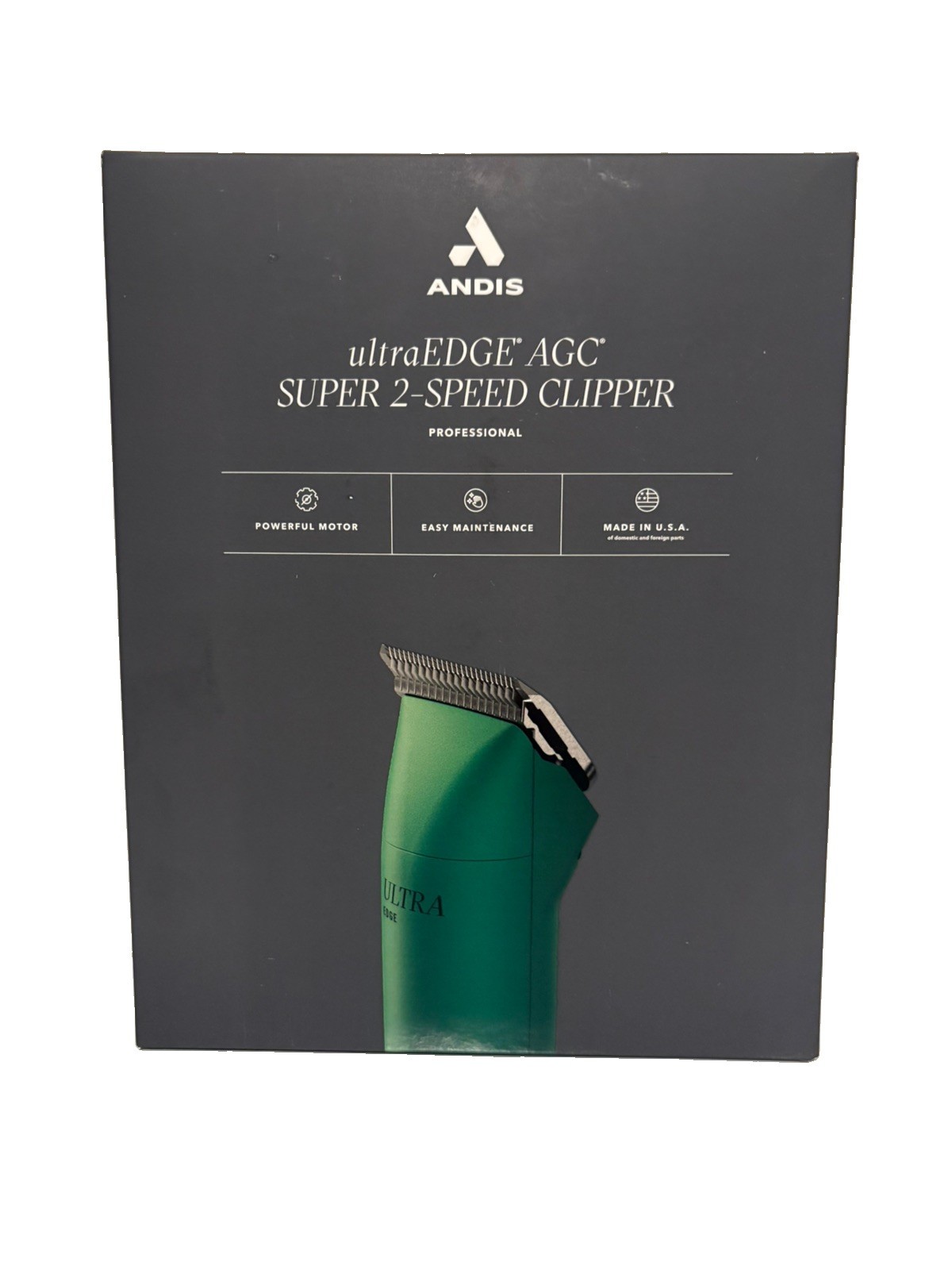 Andis Professional UltraEdge Super 2-Speed Detachable Blade Dog Clipper Green