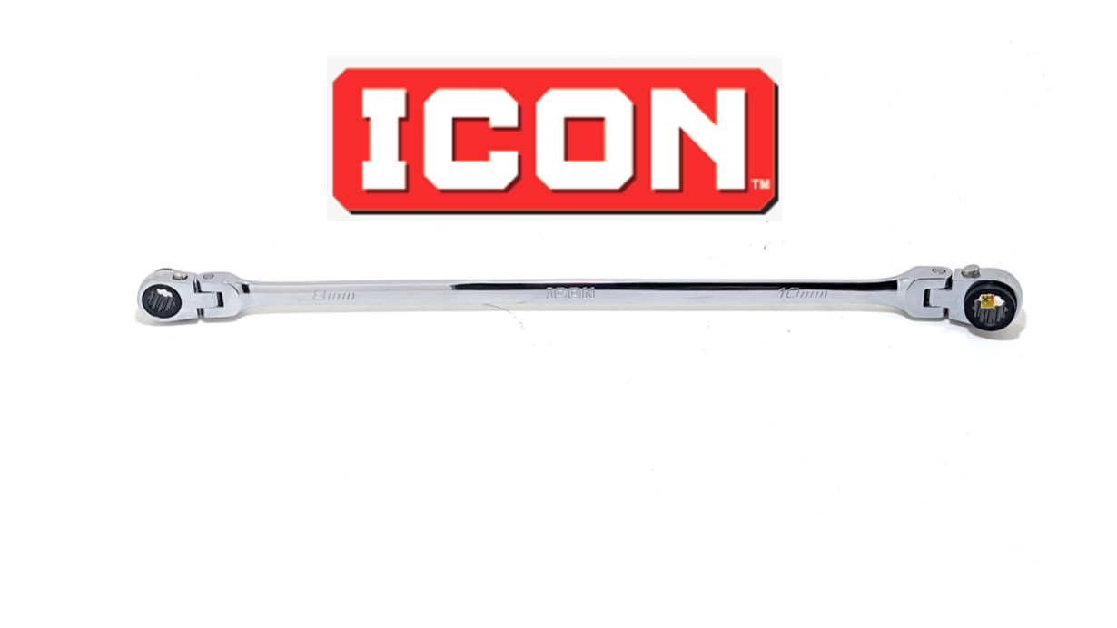ICON DOUBLE BOX FLEX REVERSIBLE RATCHETING WRENCH WRDBFM-5 MM METRIC PICK SIZE
