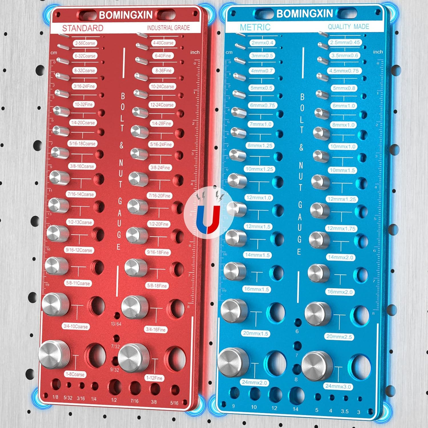 Upgrade Thread Checker, 78 Nut and Bolt Thread Checker with Magnetic Base Upgrade Thread Checker, 78 Nut and Bolt Thread Checker with Magnetic Base