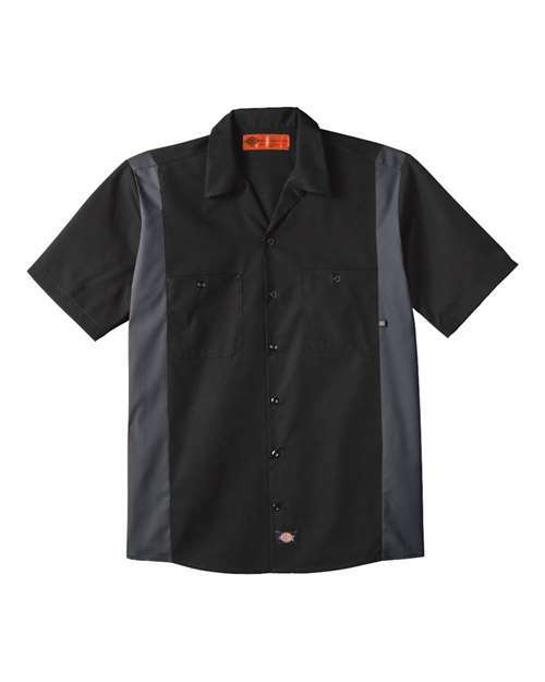 LS524 Dickies - Industrial Colorblocked Short Sleeve Shirt - 24 (Black/Charcoal) LS524 Dickies - Industrial Colorblocked Short Sleeve Shirt - 24 (Black/Charcoal)