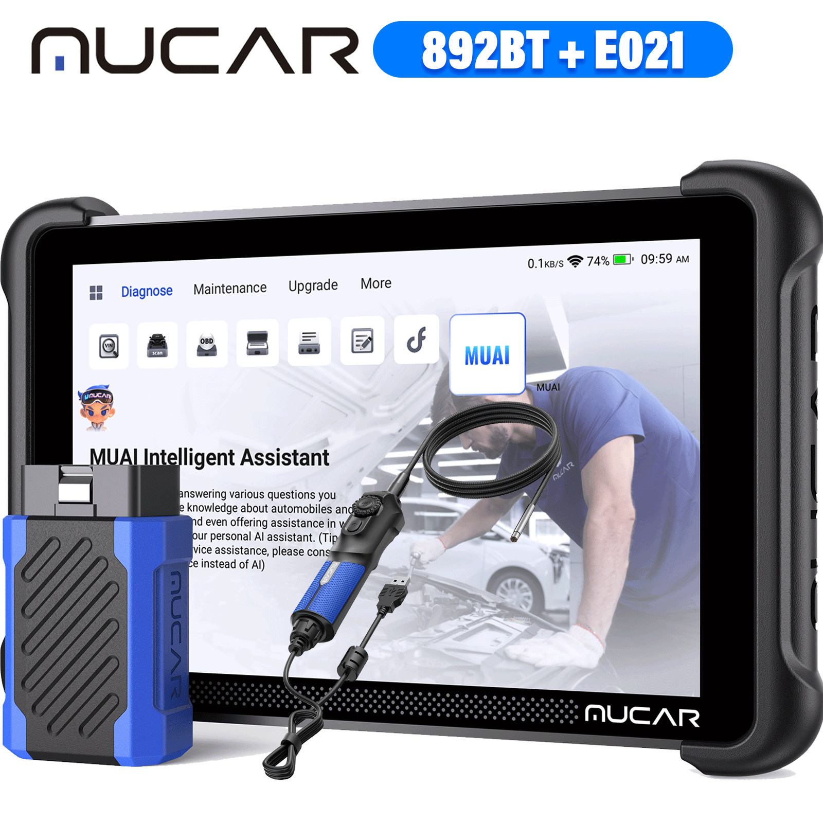 MUCAR 892BT Lifetime Free Updates Scanner with E021 Endoscope MUCAR 892BT Lifetime Free Updates Scanner with E021 Endoscope