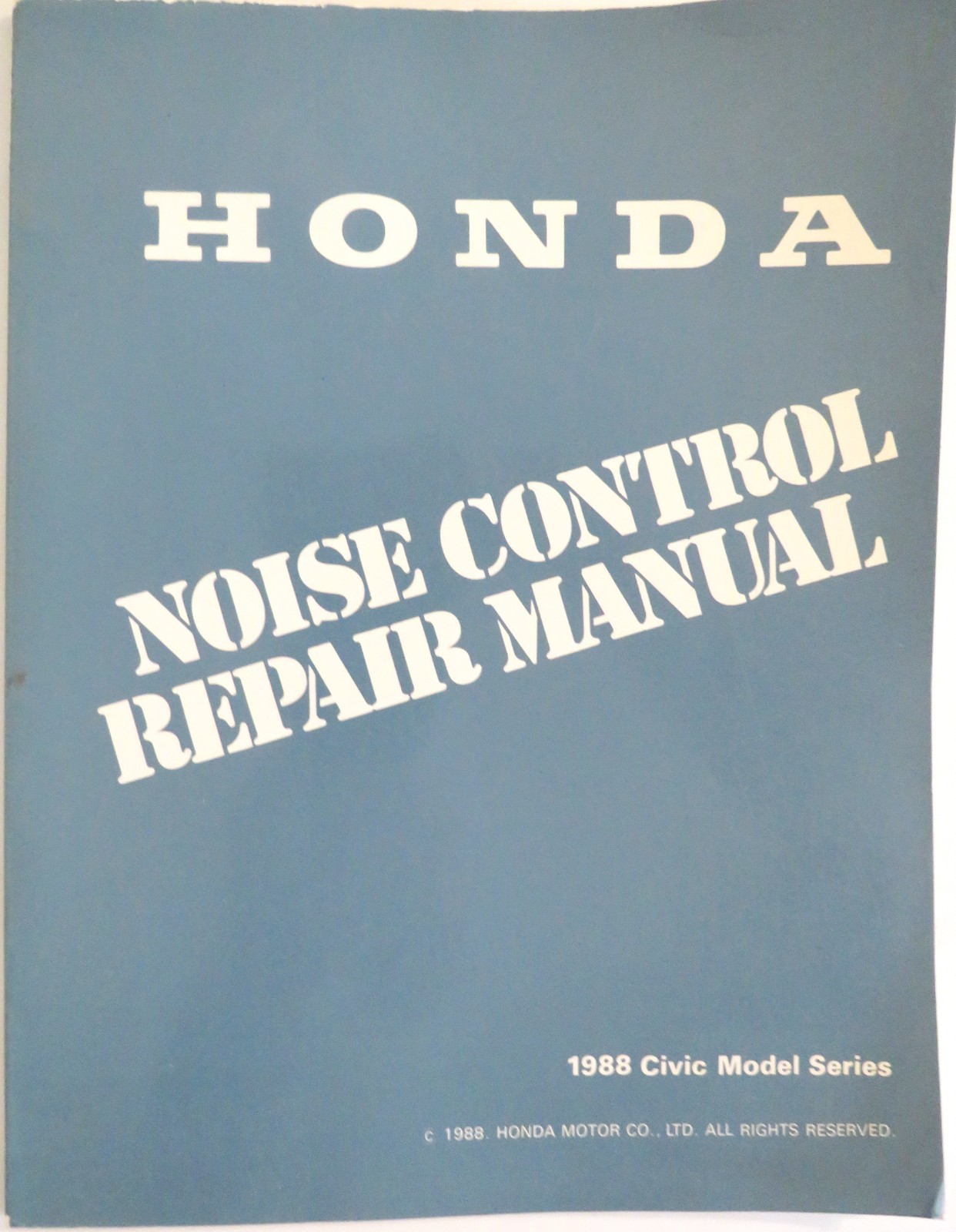 Vintage 1988 Honda Civic Model Series Noise Control Repair Manual ~ OEM Book Vintage 1988 Honda Civic Model Series Noise Control Repair Manual ~ OEM Book