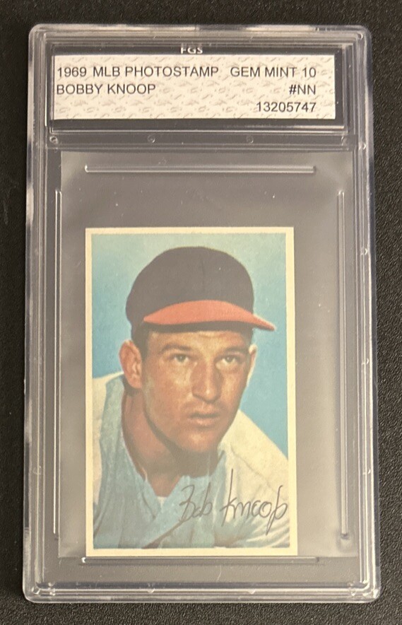 1969 MLB Baseball Photostamps Stamp Bobby Knoop #NN Angels 2B Graded FGS 10
