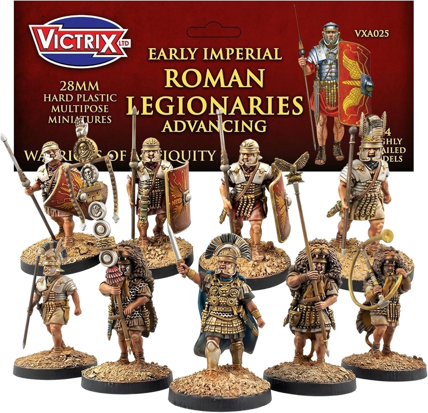 Victrix Miniatures Ancients - Early Imperial Roman Legionaries Advancing Victrix Miniatures Ancients - Early Imperial Roman Legionaries Advancing