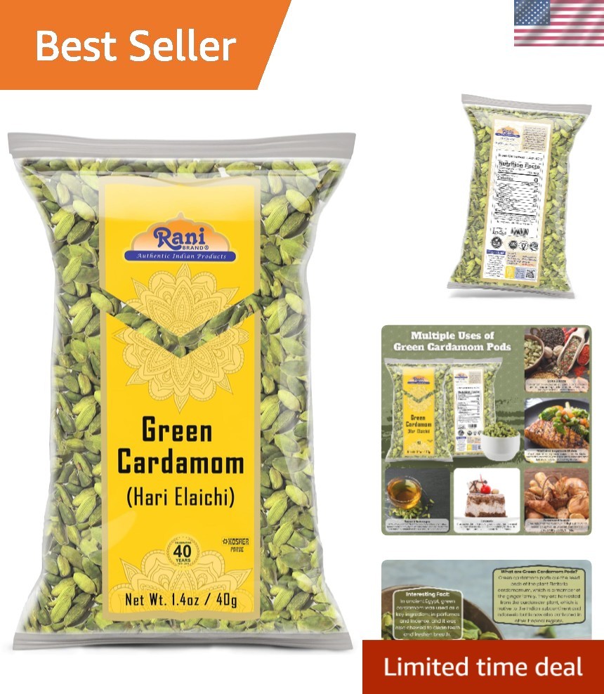 Rani Green Cardamom Pods Spice Hari Elachi 1.4oz 40g ~ All Natural | | Glute... Rani Green Cardamom Pods Spice Hari Elachi 1.4oz 40g ~ All Natural | | Glute...