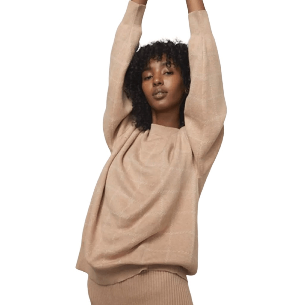 Lunya Cozy Cotton Silk Pullover Size Medium Oversized Nutmeg Knit Loungewear Lunya Cozy Cotton Silk Pullover Size Medium Oversized Nutmeg Knit Loungewear