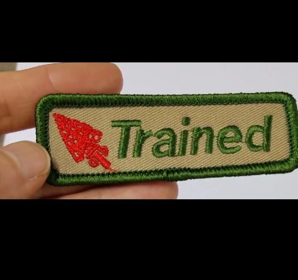 Scouts Trained OA 3” Patch. BSA, Trained, Order of the Arrow