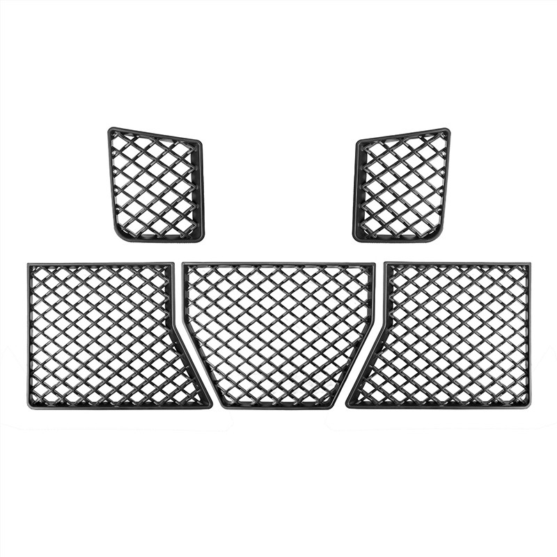 5pcs ABS Carbon Fiber Black Front Bumper Lower Mesh Trim For BMW M2 G87 24 25 26