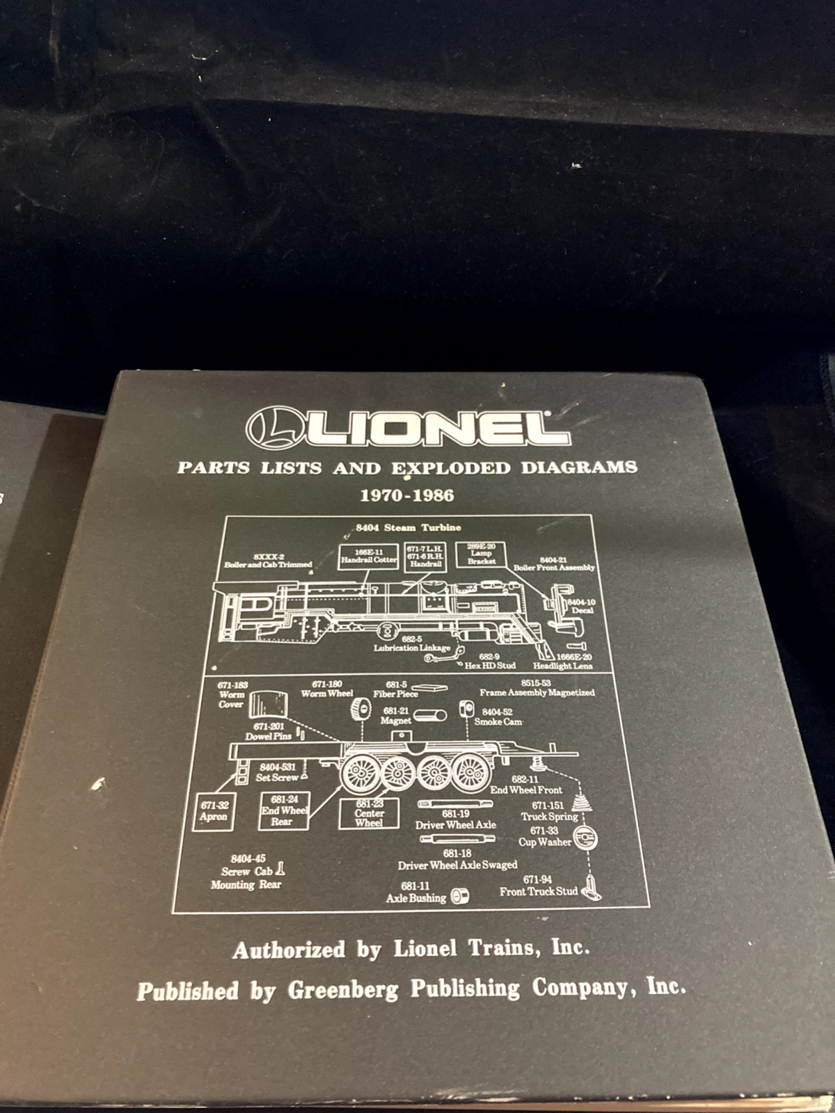 Lionel Parts Lists & Exploded Diagrams. 1970 - 1986. & Supplement 10 in Binders Lionel Parts Lists & Exploded Diagrams. 1970 - 1986. & Supplement 10 in Binders