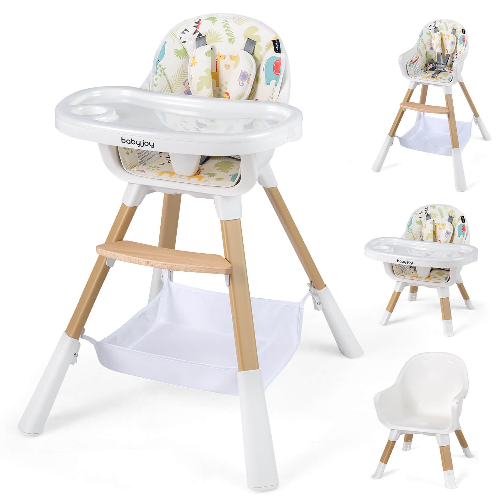 4-in-1 Convertible High Chair for Babies, Multi-Use Baby Feeding Highchair 4-in-1 Convertible High Chair for Babies, Multi-Use Baby Feeding Highchair
