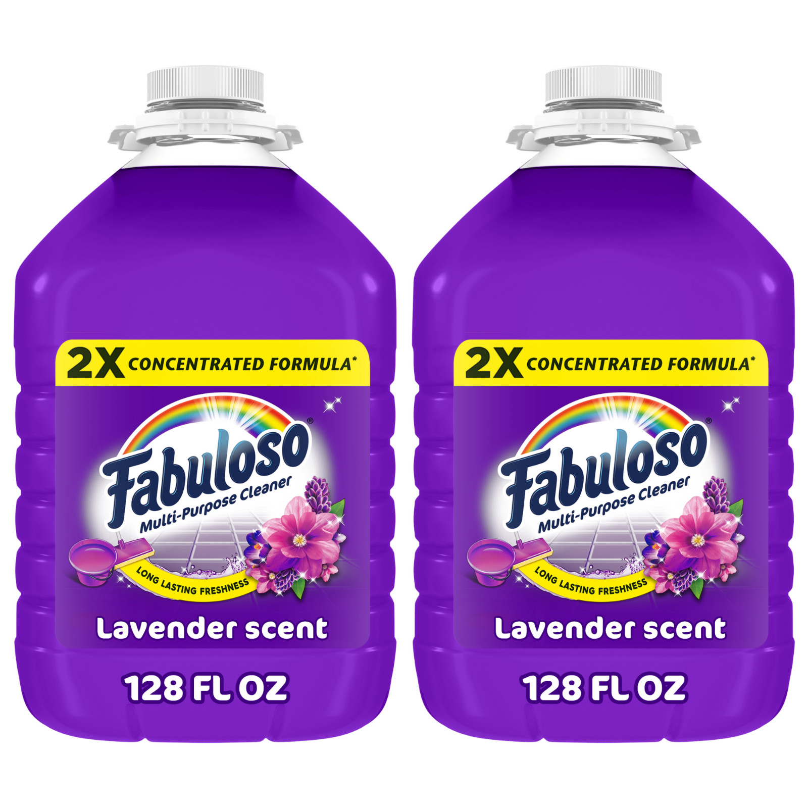 Fabuloso 2X Multi-Purpose No-Rinse Floor Cleaner Lavender 128 fl oz 2-Pack Fabuloso 2X Multi-Purpose No-Rinse Floor Cleaner Lavender 128 fl oz 2-Pack