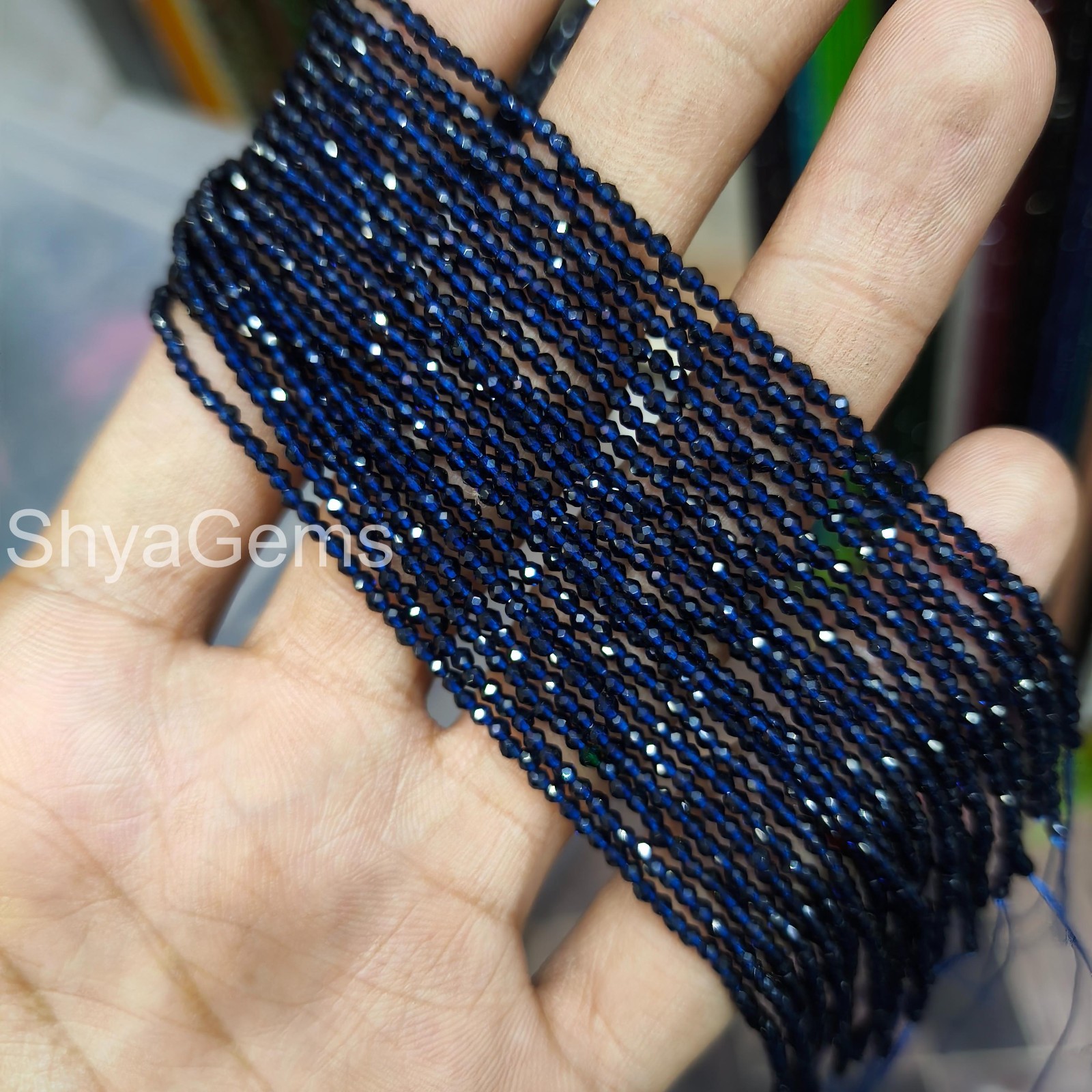 AAA Natural Blue Sapphire Gemstone Beads, Genuine Natural Sapphire Beads, 2mm AAA Natural Blue Sapphire Gemstone Beads, Genuine Natural Sapphire Beads, 2mm
