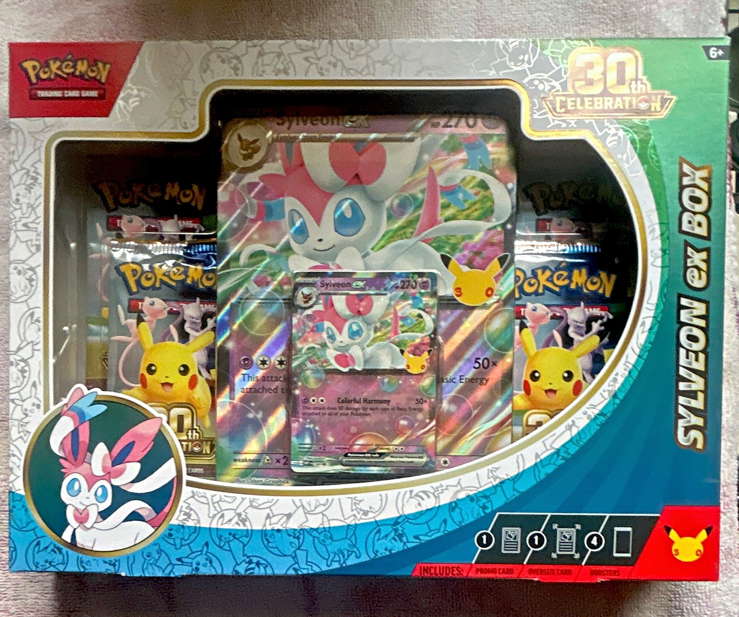 Pokémon TCG 30th Celebration Sylveon ex Box Promo English 2021