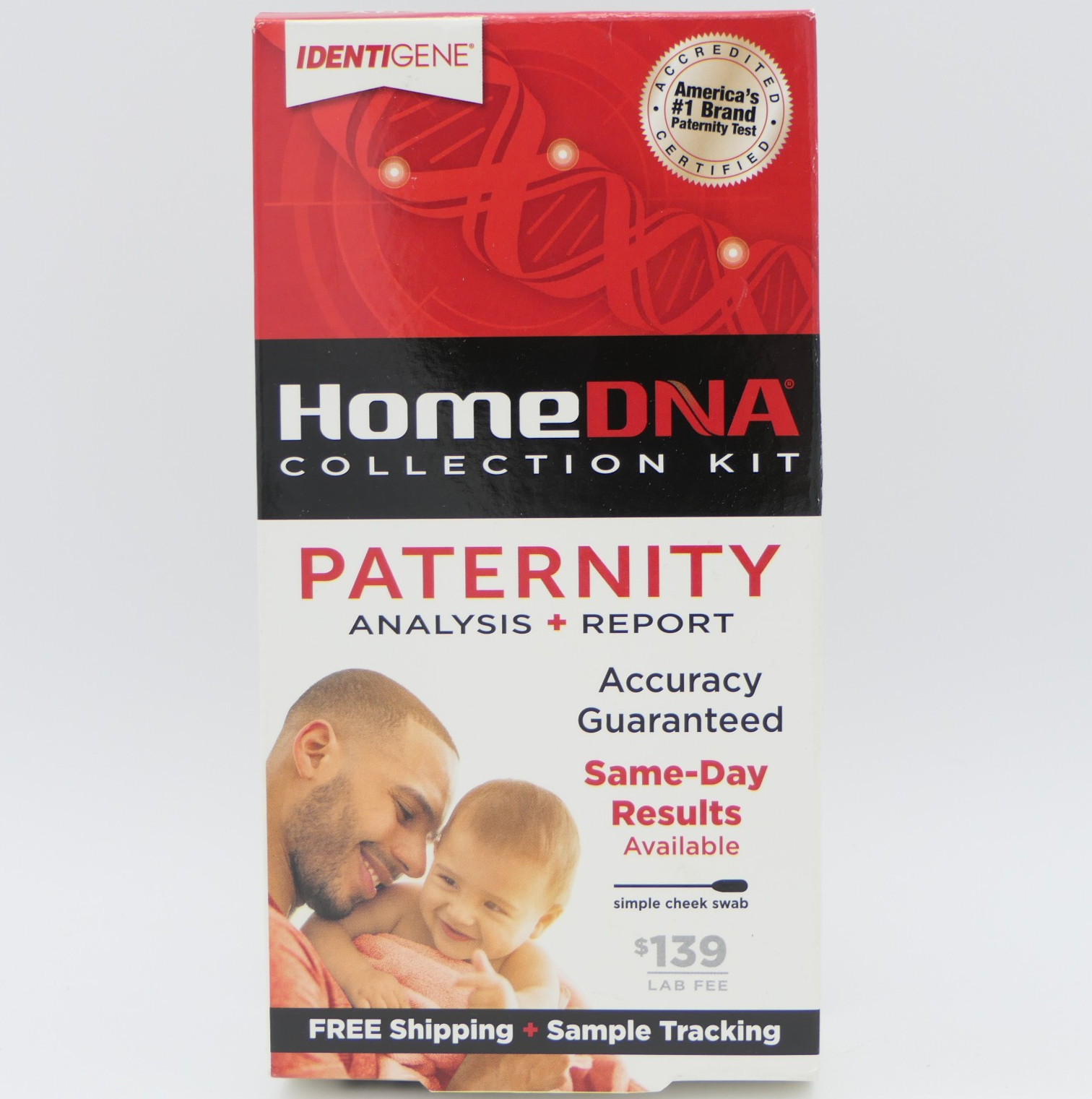 HomeDNA Collection Mail In Kit Paternity Analysis + Report Test $139 Lab Fee Req