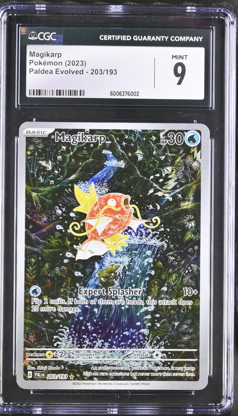 MAGIKARP 2023 Pokemon Paldea Evolved #203/193 Illustration Rare CGC 9 MINT MAGIKARP 2023 Pokemon Paldea Evolved #203/193 Illustration Rare CGC 9 MINT