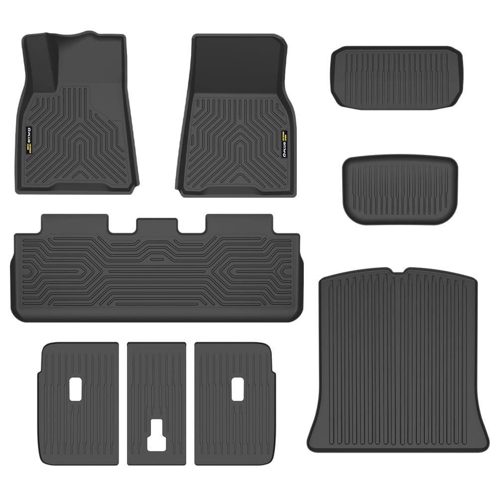 9PCS All Weather TPE Floor Mats Tesla Model Y 2020-2024 5-Seat