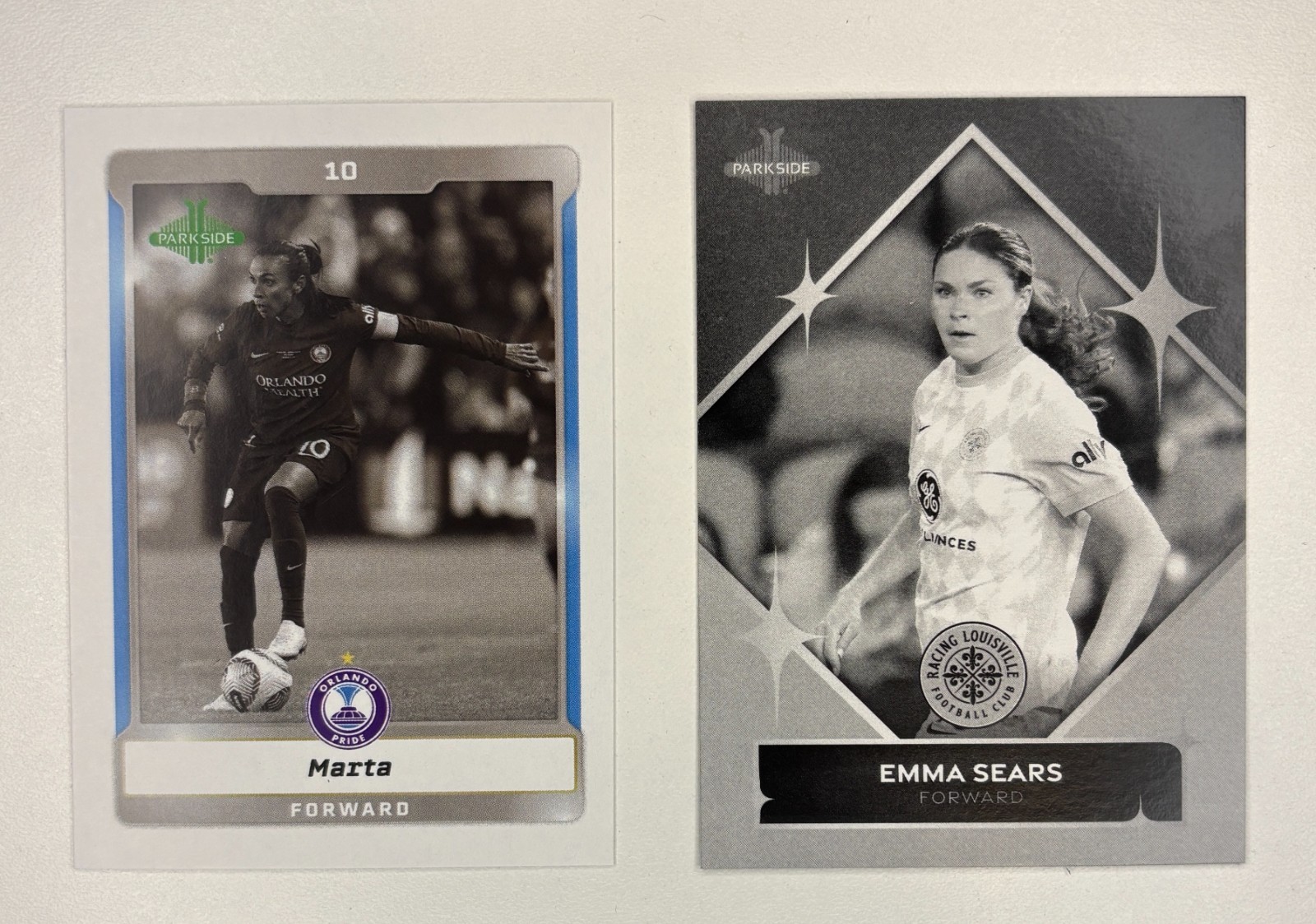 2025 Parkside NWSL Vol. 1-2 B&W (Base/Stars of NWSL) Pick Your Player